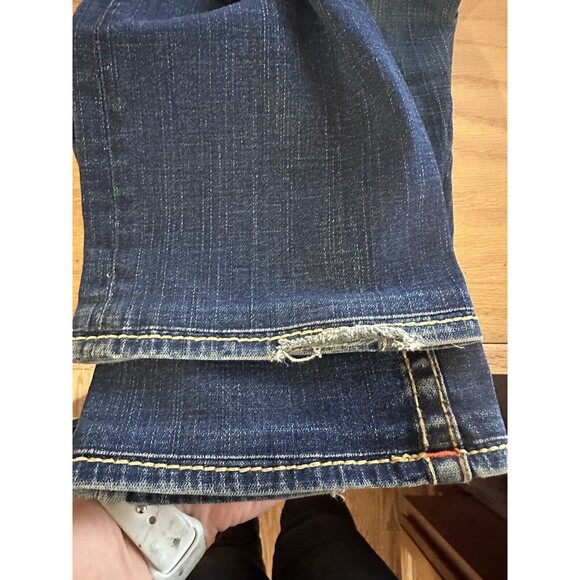 True Religion Women’s Rainbow Billy Jeans 28/30 Distressed Flap Pockets - Picture 4 of 13